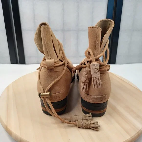 SOREL Farah Tan Booties with Flaws Women US 9 - Picture 7 of 16